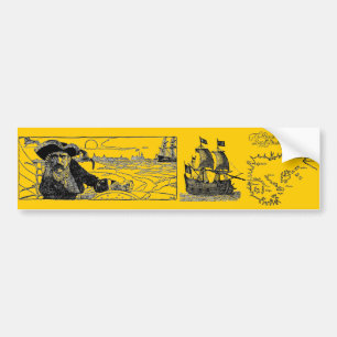 Pegatina Para Coche Pirate Ship BumperSticker