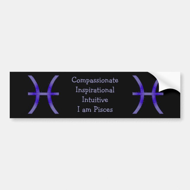 Pegatina Para Coche Pisces Bumper Sticker (Frente)