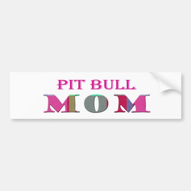 Pegatina Para Coche PitBullMom (Frente)