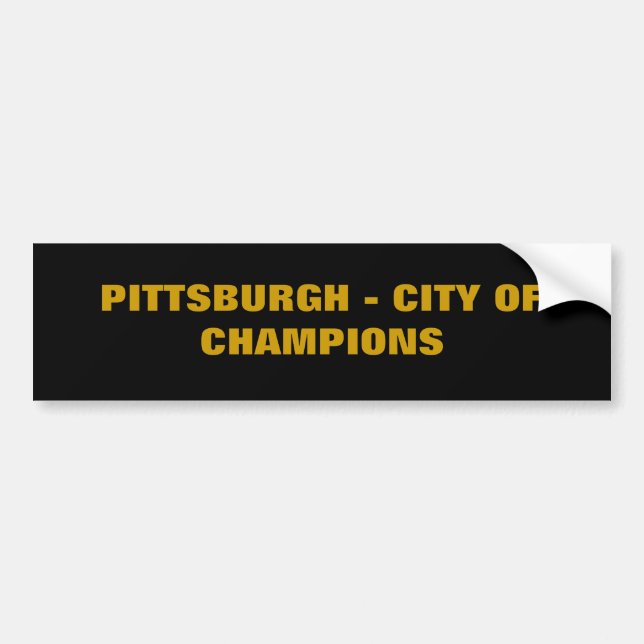 PEGATINA PARA COCHE PITTSBURGH - CIUDAD DE CAMPEONES (Frente)