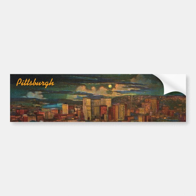 Pegatina Para Coche Pittsburgh Por Moonlight Bumper Sticker (Frente)