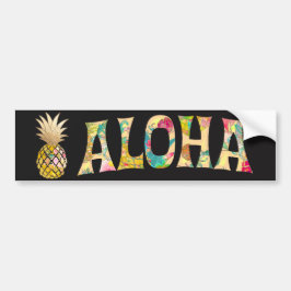 Pegatina Para Coche PixDezines Aloha Pineapple