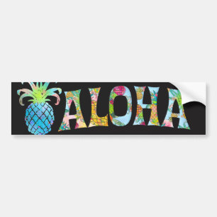 Pegatina Para Coche PixDezines Aloha Pineapple