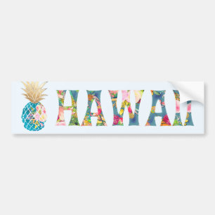 Pegatina Para Coche PixDezines piña Hawaii