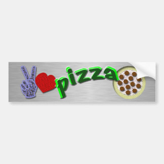 Pegatina Para Coche Pizza del amor de la paz
