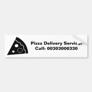 Pegatina Para Coche Pizza negra, servicio de entrega de la pizza,