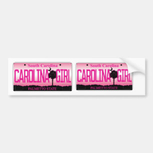 Pegatina Para Coche Placa "chica de Carolina del Sur de Carolina "
