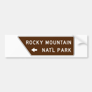 Pegatina Para Coche Placa de calle del Parque Nacional de las Montaña