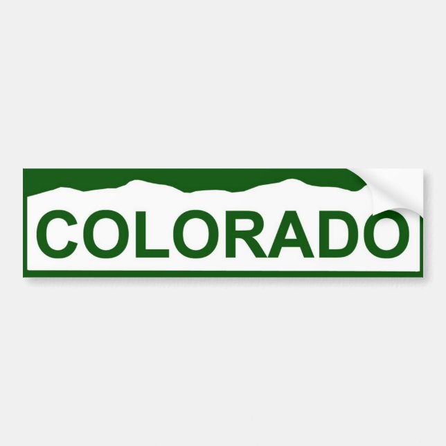 Pegatina Para Coche placa de Colorado nueva - COLORADO (Frente)