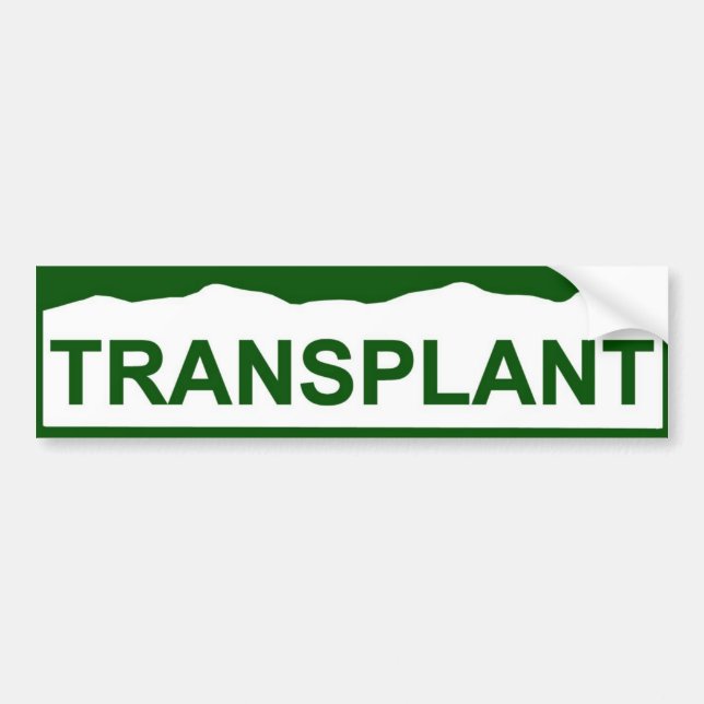 Pegatina Para Coche placa de Colorado nueva - TRASPLANTE (Frente)