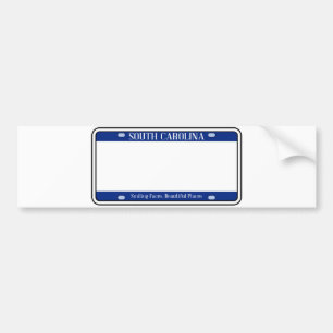 Pegatina Para Coche Placa de licencia estatal en blanco de Carolina de