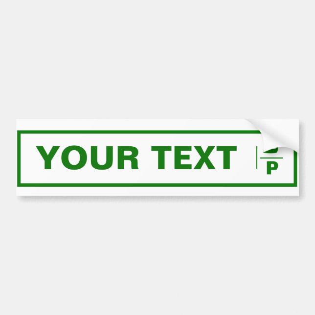 Pegatina Para Coche placa de matrícula de personalizable de Palestina. (Frente)