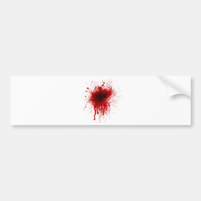 Pegatina Para Coche Placa de sangre realista (Frente)