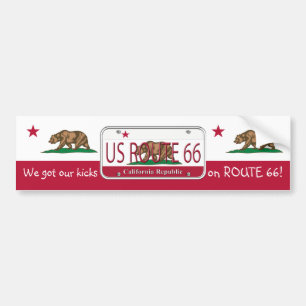 Pegatina Para Coche Placa de vanidad de la BANDERA de CALIFORNIA de la