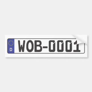 Pegatina Para Coche Placa de Wolfsburgo