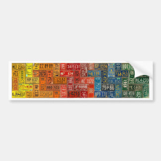 Pegatina Para Coche Placas coloridas de los 50 estados