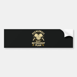 Pegatina Para Coche Plan de jubilación divertido de pickleball vintage