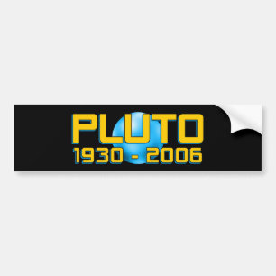 Pegatina Para Coche Planeta Pluto 1930 - QEPD 2006 - Astronomía divert