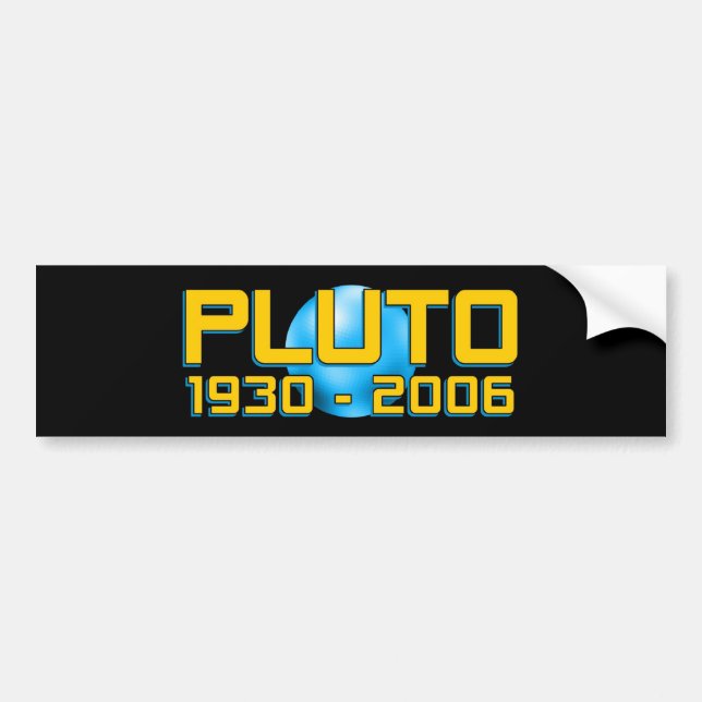 Pegatina Para Coche Planeta Plutón 1930 - 2006 RIP - Astronomía Divert (Frente)