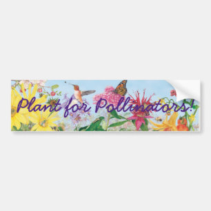 Pegatina Para Coche ¡Planta para las donadoras de polen!