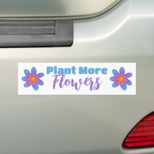 Pegatina Para Coche Plantar más flores parachoques
