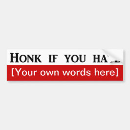 Pegatina Para Coche plantilla de honk-if-you-hate