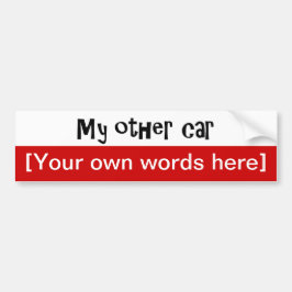 Pegatina Para Coche plantilla de mi-otro coche