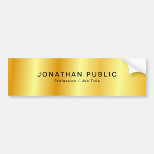 Pegatina Para Coche Plantilla de oro falso personalizada Modern Glamou