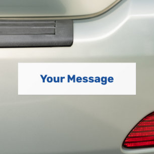 Pegatina Para Coche Plantilla de texto blanco y azul para escribir tu