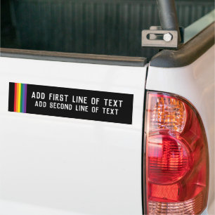 Pegatina Para Coche Plantilla de texto personalizado de orgullo arcoír