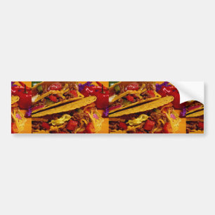 Pegatina Para Coche Plato delicioso del tacos