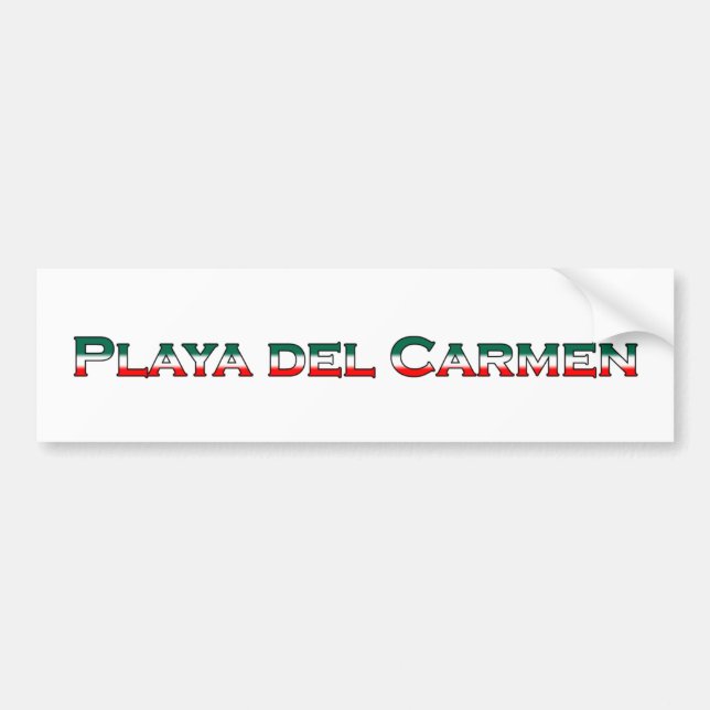 Pegatina Para Coche Playa del Carmen (logotipo del texto) (Frente)