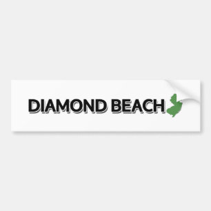 Pegatina Para Coche Playa del diamante, New Jersey