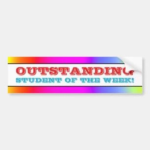 Pegatina Para Coche Playful "OUTSTANDING STUDENT OF THE WEEK!"