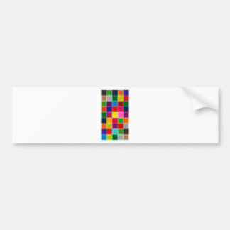 Pegatina Para Coche Plazas y bandas multicolores Girly