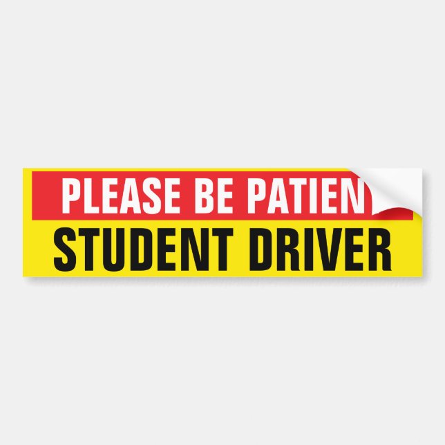 Pegatina Para Coche Please Be Patient Student Driver Car  (Frente)
