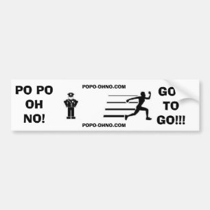 PEGATINA PARA COCHE ¡PO PO! ¡OH NO! ¡CONSIGUIÓ IR!!!