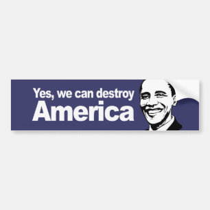 Pegatina Para Coche Podemos destruir sí América Bumpersticker