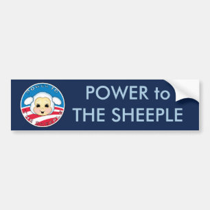 Pegatina Para Coche Poder al Sheeple (Obama)