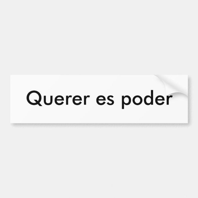 Pegatina Para Coche Poder de Querer es (Frente)