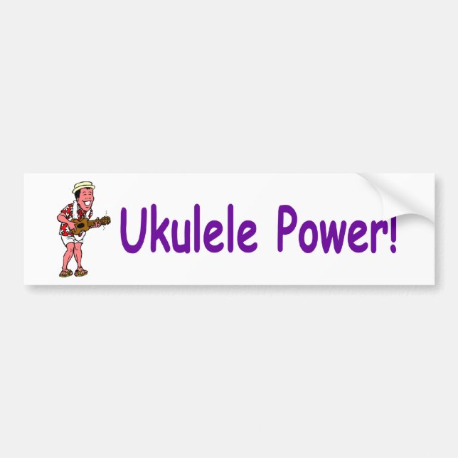 Pegatina Para Coche ¡Poder del Ukulele! (Frente)