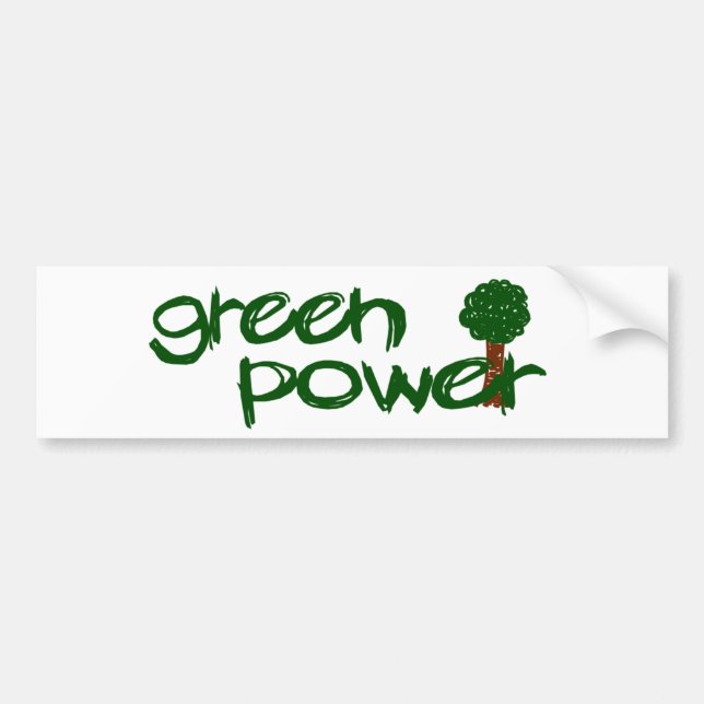 Pegatina Para Coche Poder verde (Frente)