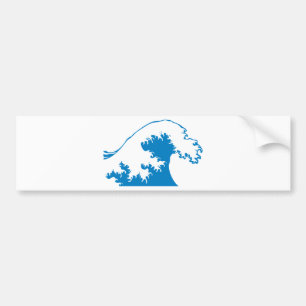 Pegatina Para Coche Poderosa ola azul