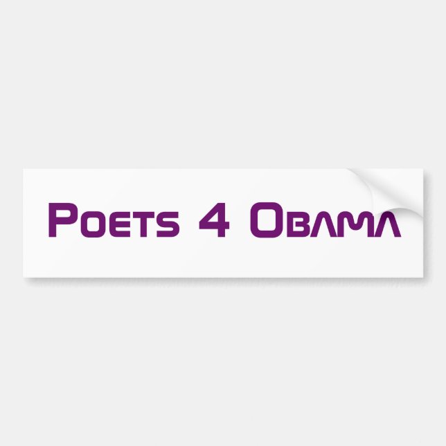 Pegatina Para Coche Poetas 4 Obama (Frente)