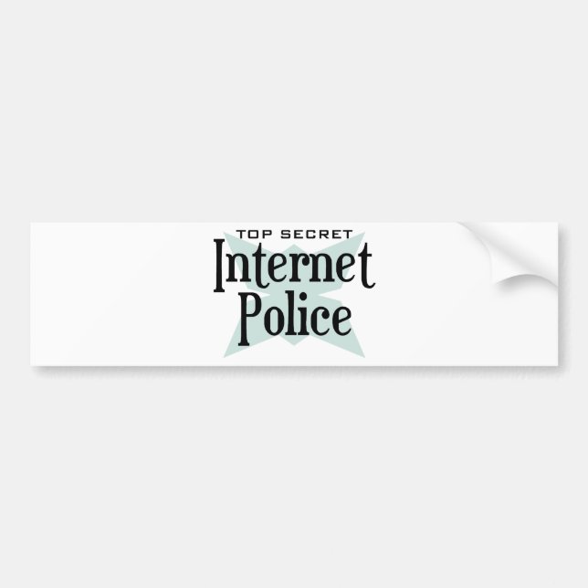 Pegatina Para Coche Policía de Internet más secreta (Frente)
