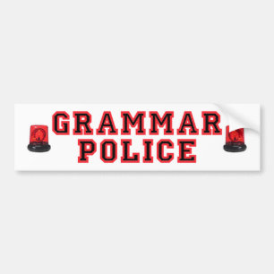 Pegatina Para Coche Policía de la gramática