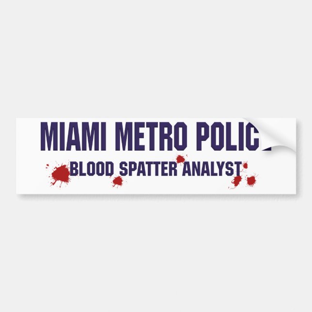 PEGATINA PARA COCHE POLICÍA DEL METRO DE MIAMI (Frente)