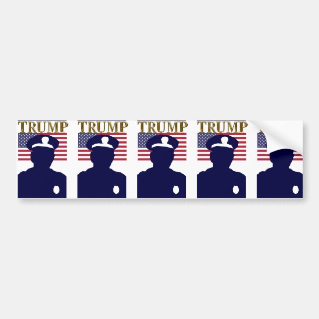PEGATINA PARA COCHE POLICÍA PARA TRUMP (Frente)