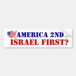 Pegatina Para Coche Política de Trump Israel Primero Estados Unidos se