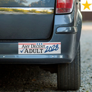 Pegatina Para Coche Política Divertida Elección 2028 Chiste Político 